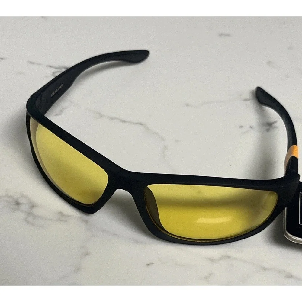 NEW Foster Grant NIGHT DRIVERS Glasses Black Wrap FAST LANE
